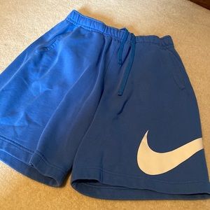 Nike men small blue sweat shorts